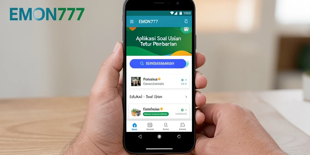 Tampilan antarmuka user-friendly EMON777 untuk Soal Ujian.