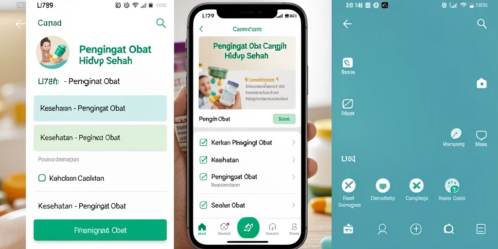 Antarmuka aplikasi LI789 yang mudah digunakan untuk pengingat obat.