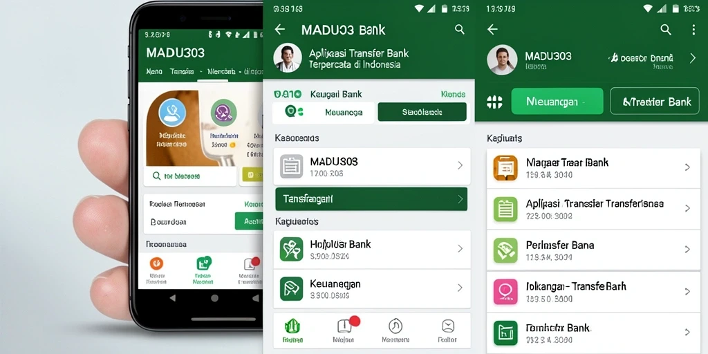 Antarmuka sederhana MADU303 untuk transfer bank yang mudah.