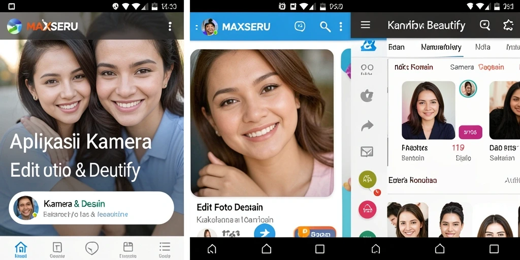 Tampilan antarmuka MAXSERU yang sederhana dan menarik.