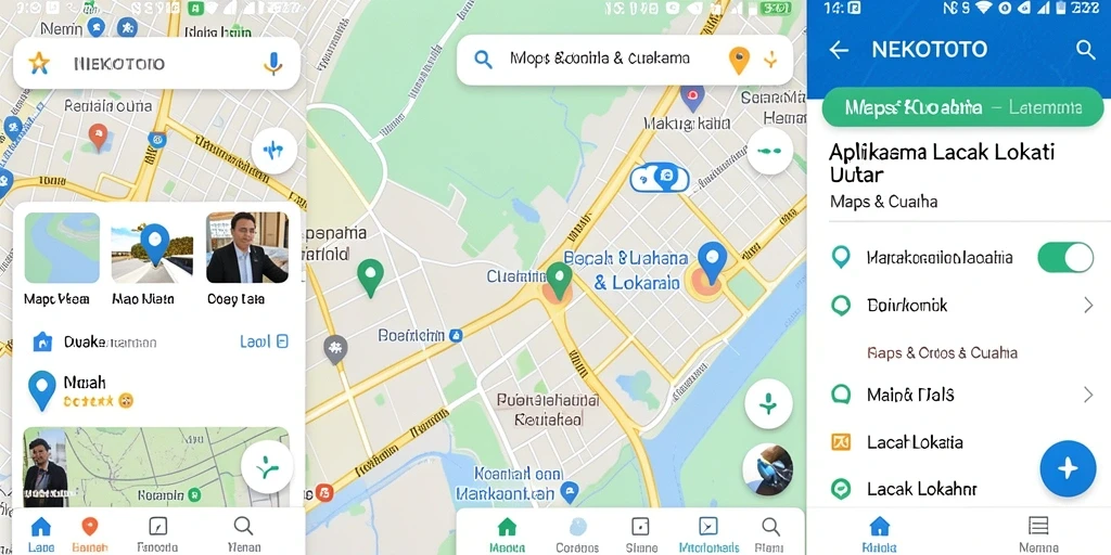 Tampilan antarmuka NEKOTOTO untuk Lacak Lokasi yang mudah digunakan.