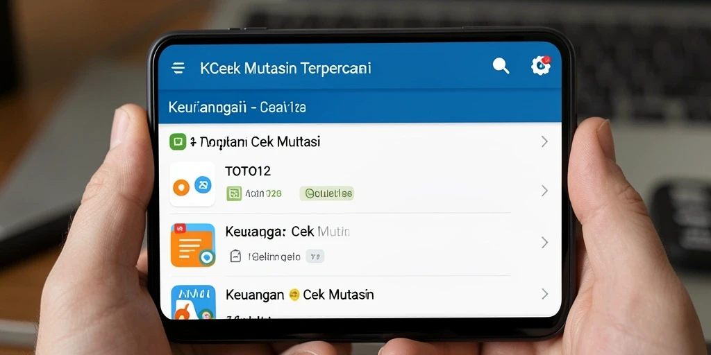 Tampilan antarmuka TOTO12 yang menampilkan riwayat mutasi keuangan.