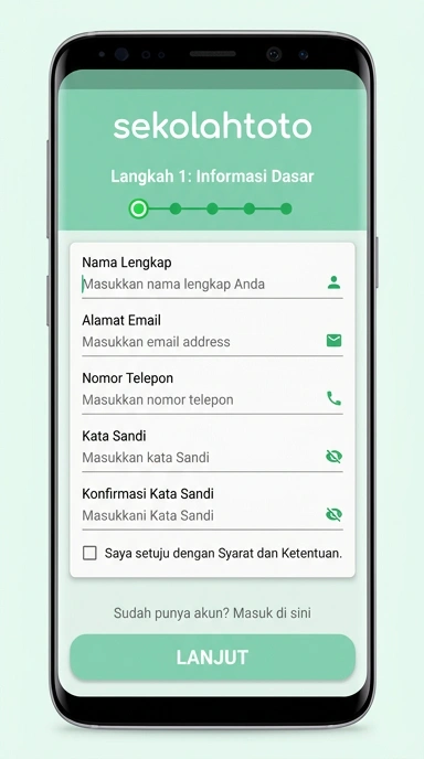 Panduan Registrasi Akun Sekolahtoto untuk Pengguna Android
