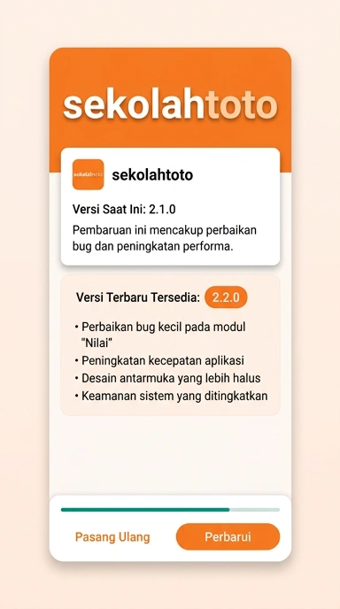 Riwayat Versi Sekolahtoto untuk Pengguna Android
